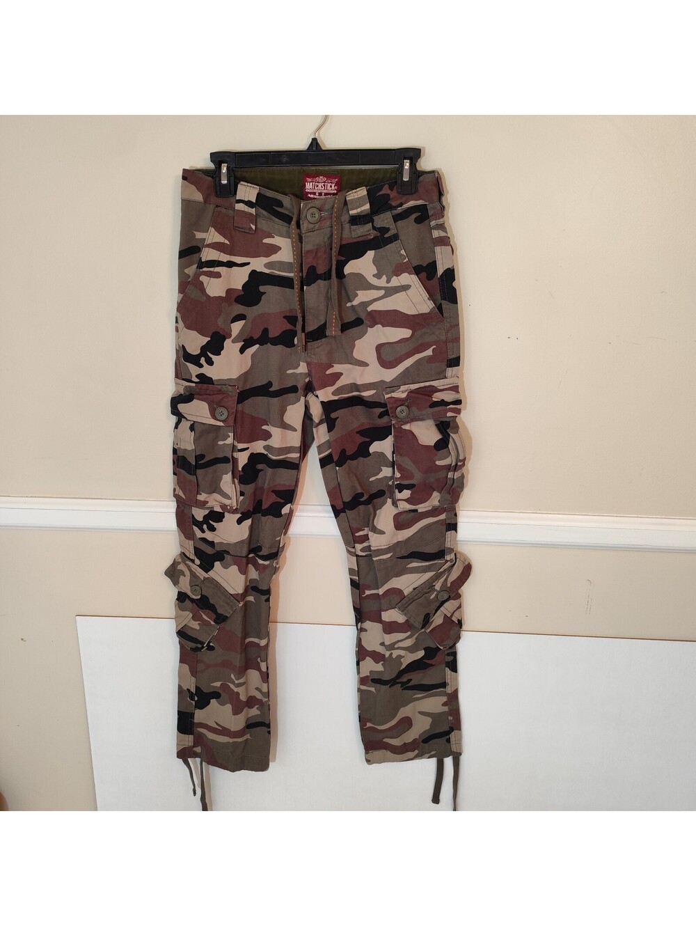 Matchstick Mens Cargo Pants Camouflage  Casual Workwear Size S(29)